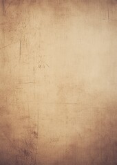 Fototapeta premium A warm-toned textured surface resembling aged paper features subtle imperfections and scratches, conveying a rustic, vintage aesthetic ideal for backgrounds or design projects