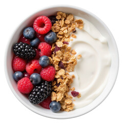 Yogurt Parfait with Granola and Mixed Berries