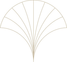 Monoline Art Deco Geometric Design Element