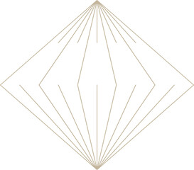 Monoline Art Deco Geometric Design Element