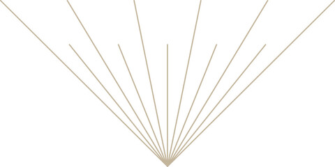 Monoline Art Deco Geometric Design Element