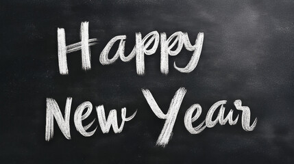 Obraz premium Joyful New Year: A vibrant visual that showcases the celebratory phrase 