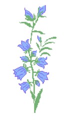 pixel art.flowers bells, pattern for knitting, embroidery and children's creativity