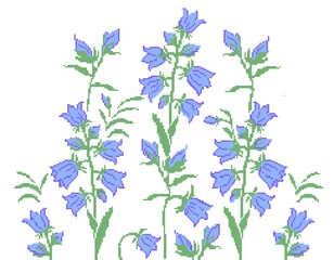 flowers bells, pattern for knitting, embroidery and children's creativity