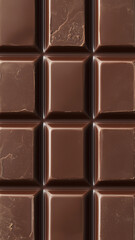 Macro image of a chocolate bar showing rough and smooth surface textures with a rich brown finish.

