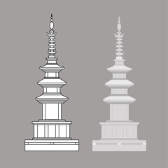 Three-story Stone Pagoda at Bulguksa Temple in Gyeongju
