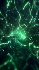 Abstract background neon bluish green