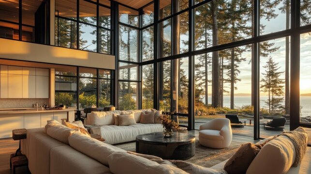 Modern Coastal Living Room with Ocean View (1)