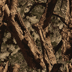 tree bark camouflage, wood camouflage, vintage bark camo