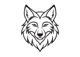 Wolf head tattoo silhouette vector