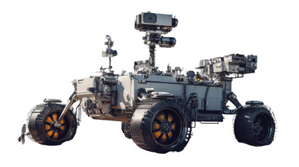 Space Rover on Expedition: A detailed view of a modern space rover, exploring the unknown, epitomizing technological advancement in the context of space exploration.