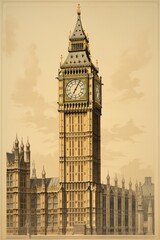 Fototapeta premium Big Ben architecture building housing.