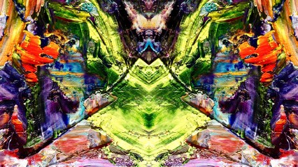 Fototapeta premium Abstract art background . Hand painting artwork on canvas .