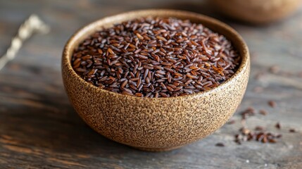 Brown rice in a bowl