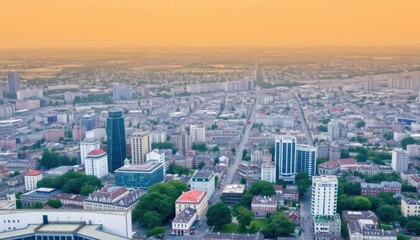 Fototapeta premium Urban landscape, aerial view