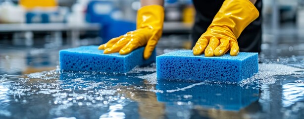 Highlighting a cleaning service focused on maintaining hygiene and efficiency across various environments, including homes and offices. Concept Home Cleaning, Office Cleaning, Hygienic Spaces,