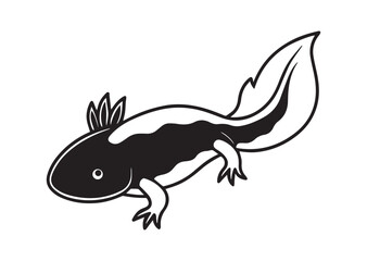 Axolotl silhouette vector