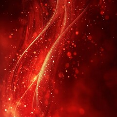 A stylish red wave backdrop featuring golden details, suitable for festive occasions, invites, or artistic designs