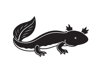 Fototapeta premium Axolotl silhouette vector