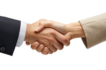 A firm handshake symbolizes trust, agreement, and the successful completion of a business deal.