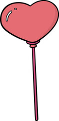 Illustration of heart balloon
