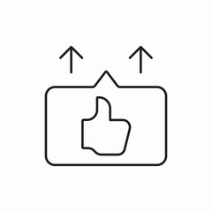 speech thumbs up icon vector sign