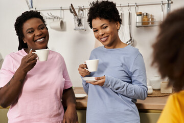 Celebrating love and connection in a joyful family moment at home with a daughter