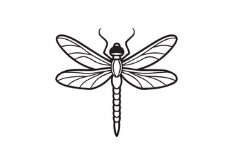 Dragonfly silhouette vector