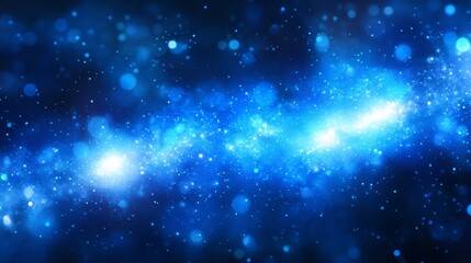 Obraz premium Featuring a mesmerizing swirl of radiant blue particles and light effects, this beautiful abstract background is perfect for adding a dreamy touch to digital designs or creative endeavors