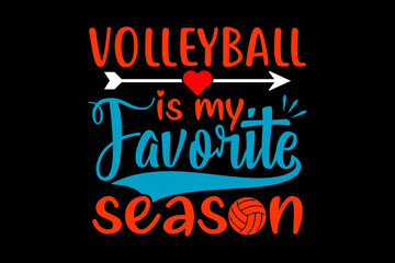Fototapeta premium Volleyball is my favorite season - file contains a high-quality digital vector artwork, created with precision and detail, fully editable in Adobe Illustrator.