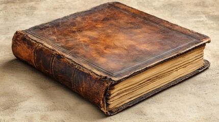 Obraz premium Aged leather-bound book