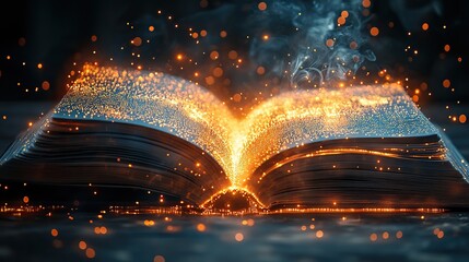 An open book's pages become pixels, showing digital reading's evolution.