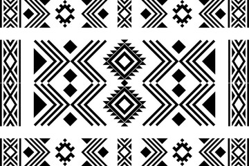 Black and white , Geometric, seamless,pixel traditional ethnic, thai pattern, fabric pattern for textiles, rugs, wallpaper, clothing, sarong, batik, print, background, cover, illustration, vector.