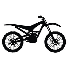 Fototapeta premium Realistic Enduro Motorcycle Vector Illustration – Off-Road Dirt Bike with Rugged Tires and Suspension