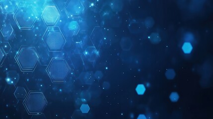 Abstract technology hexagons, digital background, futuristic
