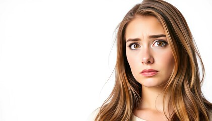 Fototapeta premium Woman with a concerned expression