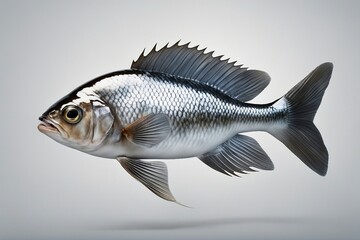 Obraz premium Majestic Crucian Carp Fish, Captured in Fine Detail to Highlight Its Beautiful Colors and Movement. Generative AI