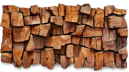 Fototapeta premium Abstract Wood Block Wall Art.
