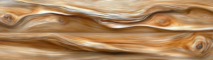 Abstract Wood Texture with Swirling Grain