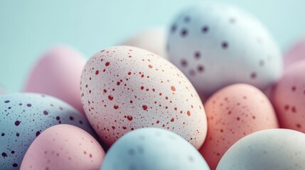 Minimalist Easter Eggs on Pastel Gradient Background