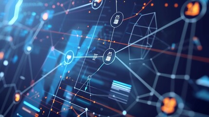 Ai driven strategic alignment concept showcasing interconnected business goals operational efficiency performance tracking