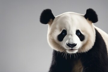 Fototapeta premium Stunning Close-Up Photography of a Playful Panda in Its Natural Habitat. Generative AI