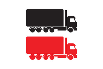 Big truck art silhouettes vector with white background