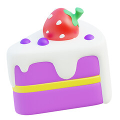 Cake Slices 3D Illustration