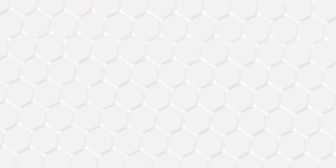Abstract white hexagon background vector design. Retro geometric hexagon seamless pattern.