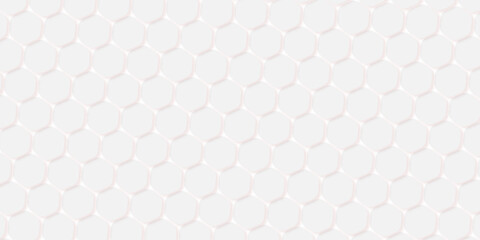 Abstract white hexagon background vector design. Retro geometric hexagon seamless pattern.