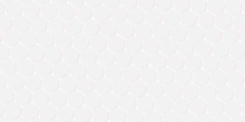 Abstract white hexagon background vector design. Retro geometric hexagon seamless pattern.