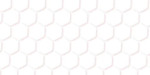 Naklejka premium Abstract white hexagon background vector design. Retro geometric hexagon seamless pattern.