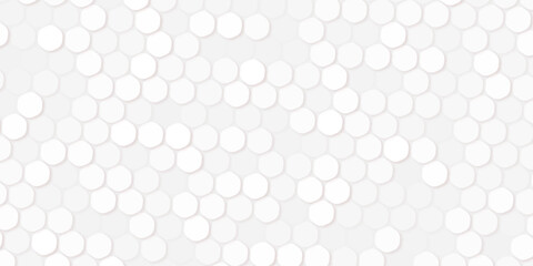 Abstract white hexagon background vector design. Retro geometric hexagon seamless pattern.