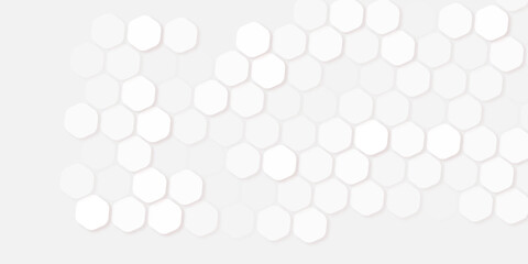 Abstract white hexagon background vector design. Retro geometric hexagon seamless pattern.